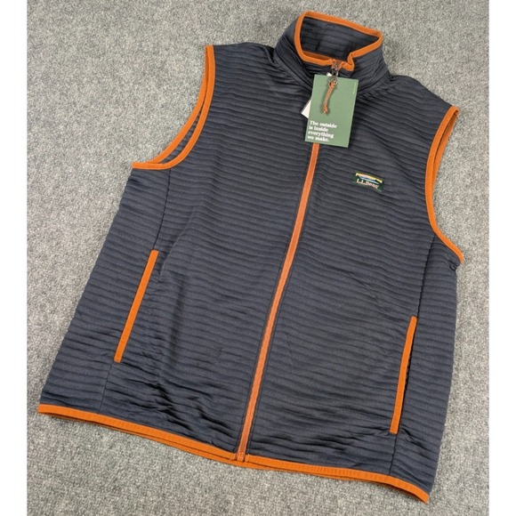 L.L. Bean Other - LL Bean Airlight Vest Mens Medium Navy Reg Full Zip Lightweight Outdoors NWT